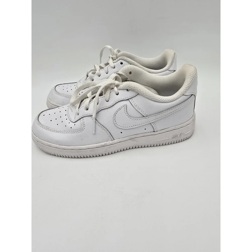 Nike Air Force 1 LE All White Low Top Sneakers Kids Youth Shoes DH2925-111 Sz 3Y